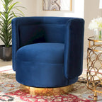 Fauteuil pivotant rembourré Saffi Glam and Luxe