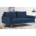 Canapé Villeda 70W en polyester à accoudoirs carrés