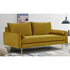 Canapé Villeda 70W en polyester à accoudoirs carrés