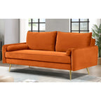 Canapé Villeda 70W en polyester à accoudoirs carrés