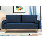 Canapé Villeda 70W en polyester à accoudoirs carrés