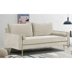 Canapé Villeda 70W en polyester à accoudoirs carrés