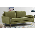 Canapé Villeda 70W en polyester à accoudoirs carrés