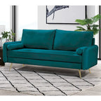 Canapé Villeda 70W en polyester à accoudoirs carrés