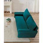 Canapé Villeda 70W en polyester à accoudoirs carrés