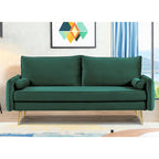 Canapé Villeda 70W en polyester à accoudoirs carrés