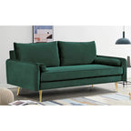Canapé Villeda 70W en polyester à accoudoirs carrés