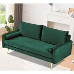 Canapé Villeda 70W en polyester à accoudoirs carrés