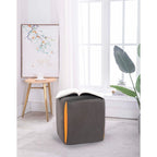 Tabouret repose-pieds ottoman Adeco 14 petit modèle - Tabouret ottoman en velours