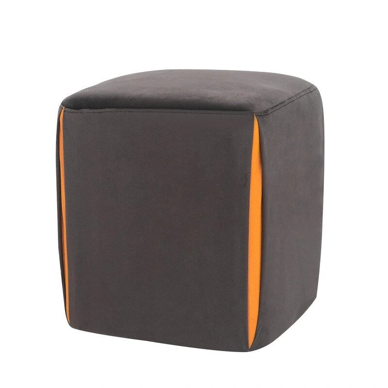 Tabouret repose-pieds ottoman Adeco 14 petit modèle - Tabouret ottoman en velours
