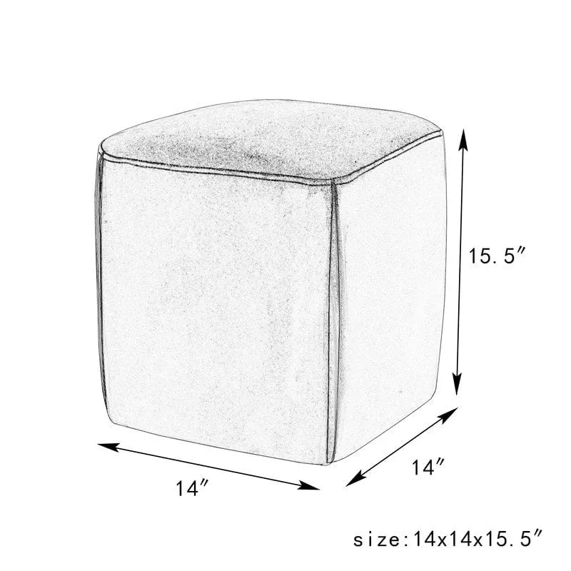 Tabouret repose-pieds ottoman Adeco 14 petit modèle - Tabouret ottoman en velours
