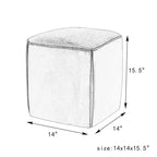 Tabouret repose-pieds ottoman Adeco 14 petit modèle - Tabouret ottoman en velours