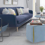Tabouret repose-pieds ottoman Adeco 14 petit modèle - Tabouret ottoman en velours