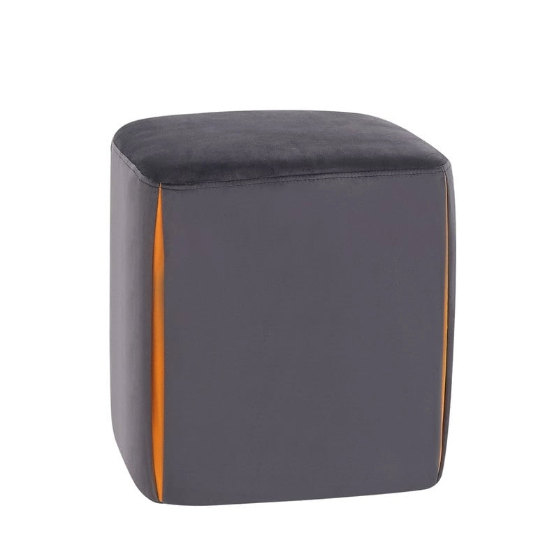 Tabouret repose-pieds ottoman Adeco 14 petit modèle - Tabouret ottoman en velours