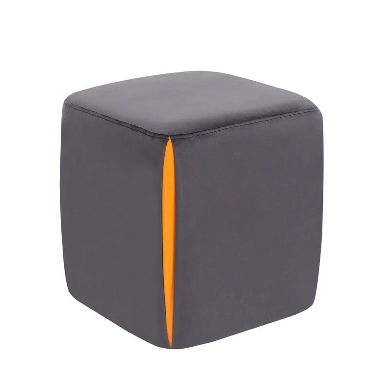 Tabouret repose-pieds ottoman Adeco 14 petit modèle - Tabouret ottoman en velours