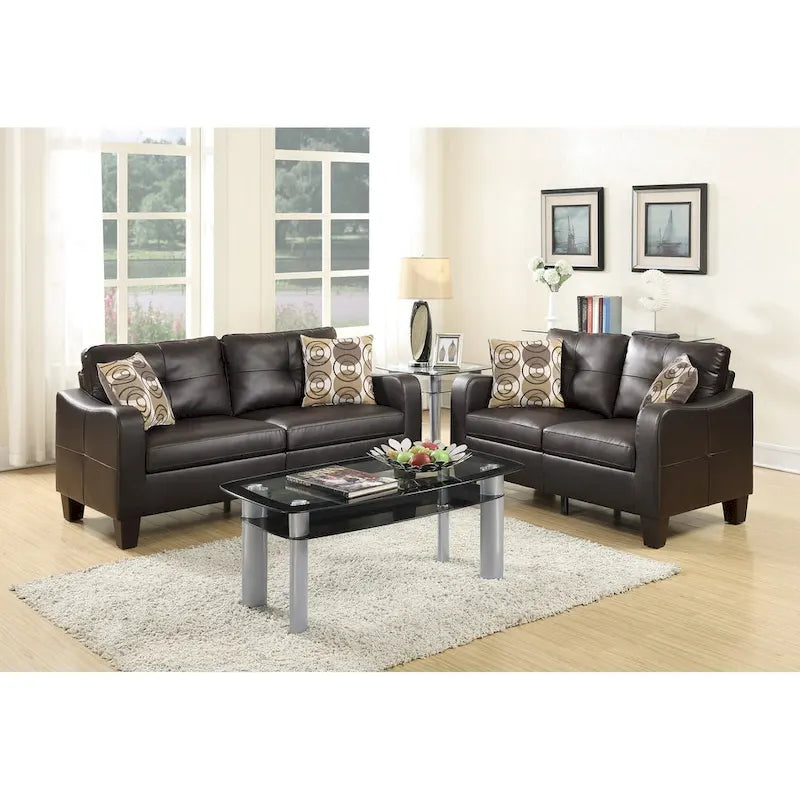 2 Piece Sofa Set with Accent Pillows