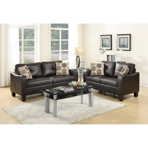 2 Piece Sofa Set with Accent Pillows