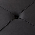 Tabouret ottoman rond en velours surélevé avec piètement doré en forme d'épingle à cheveux