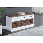 Armoire traditionnelle en bois Paola avec paniers