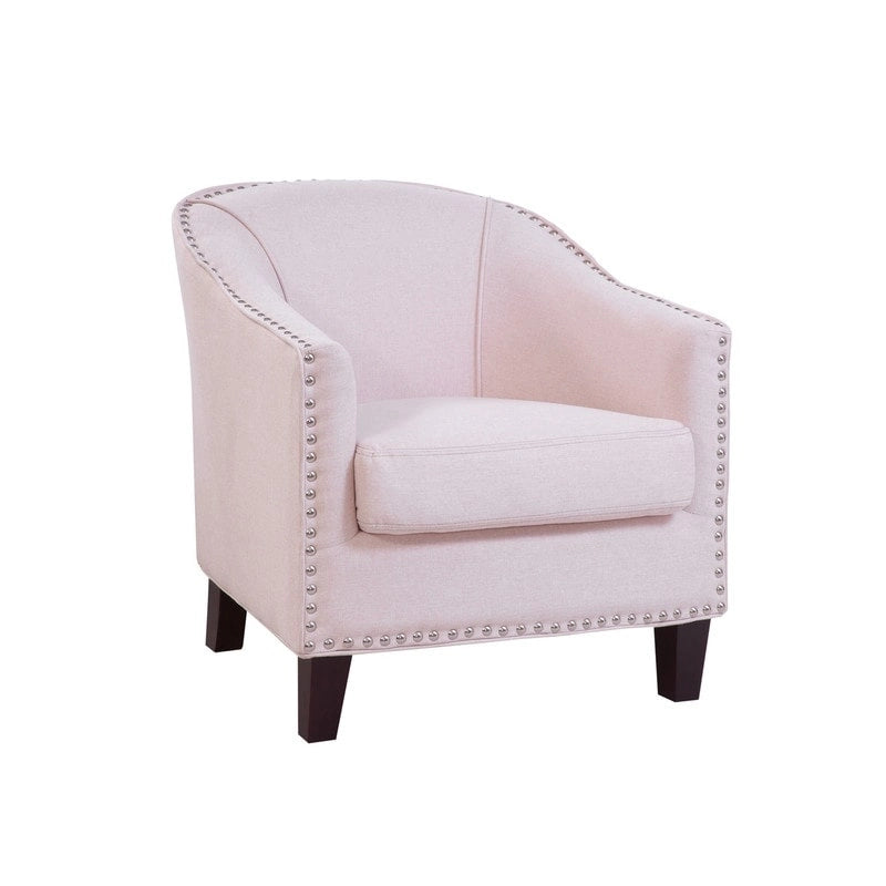Fauteuil d'appoint Giles de Grafton Home avec garniture cloutée