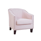 Fauteuil d'appoint Giles de Grafton Home avec garniture cloutée