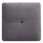 Pouf en velours capitonné Meharrize de Copper Grove