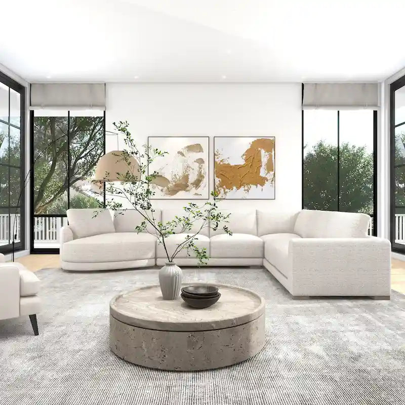 Canapé d'angle modulaire Laguna 165,5 avec méridienne