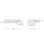 Canapé d'angle modulaire Laguna 165,5 avec méridienne