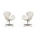 Fauteuil pivotant réglable chromé Manhattan Comfort (lot de 2)