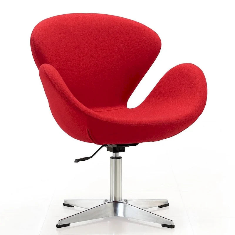 Fauteuil pivotant réglable chromé Manhattan Comfort (lot de 2)