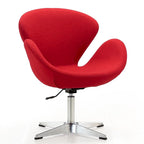 Fauteuil pivotant réglable chromé Manhattan Comfort (lot de 2)