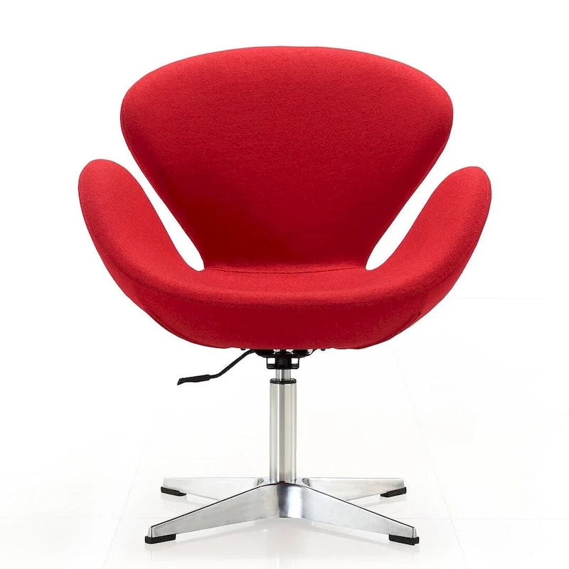 Fauteuil pivotant réglable chromé Manhattan Comfort (lot de 2)