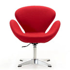 Fauteuil pivotant réglable chromé Manhattan Comfort (lot de 2)