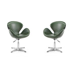 Fauteuil pivotant réglable chromé Manhattan Comfort (lot de 2)