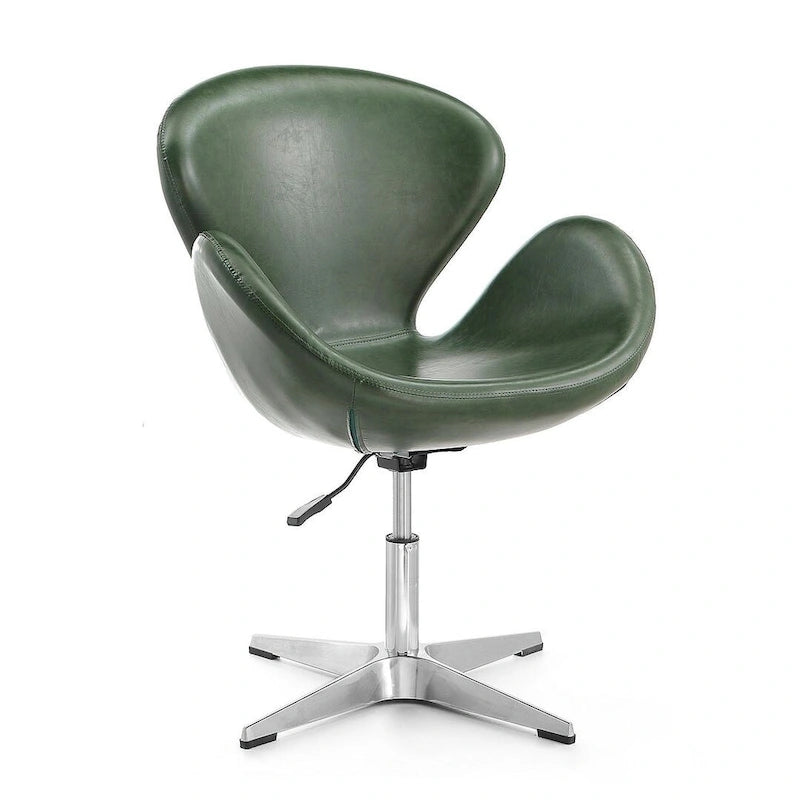 Fauteuil pivotant réglable chromé Manhattan Comfort (lot de 2)