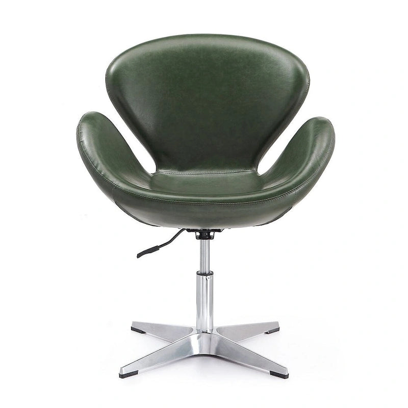 Fauteuil pivotant réglable chromé Manhattan Comfort (lot de 2)