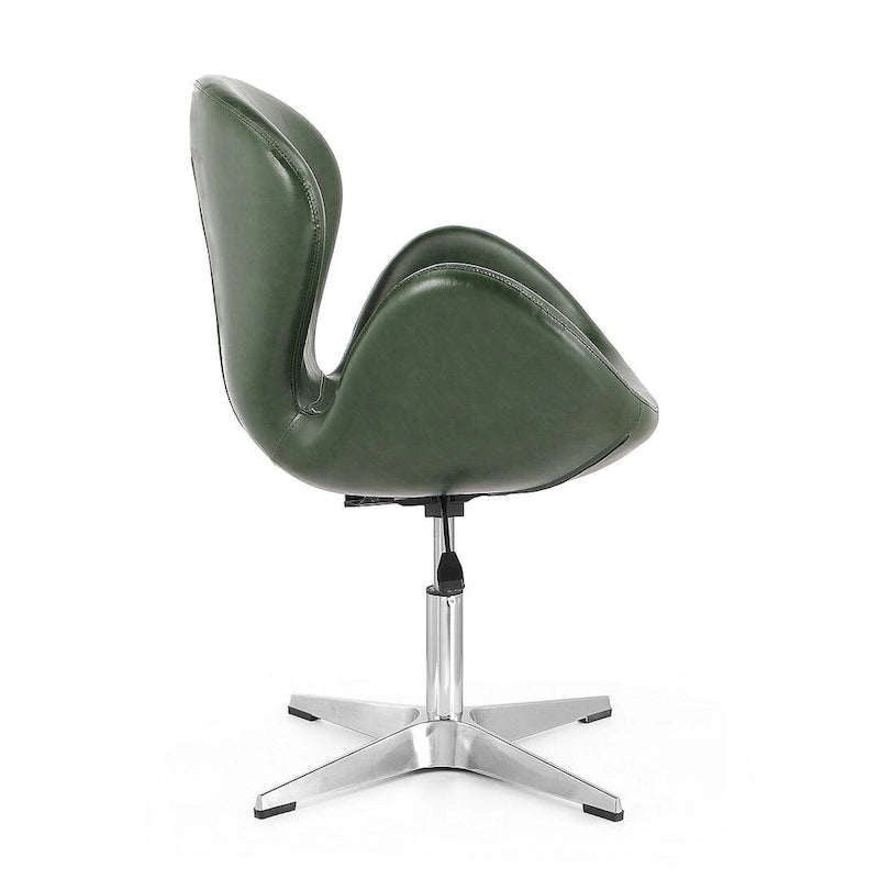 Fauteuil pivotant réglable chromé Manhattan Comfort (lot de 2)