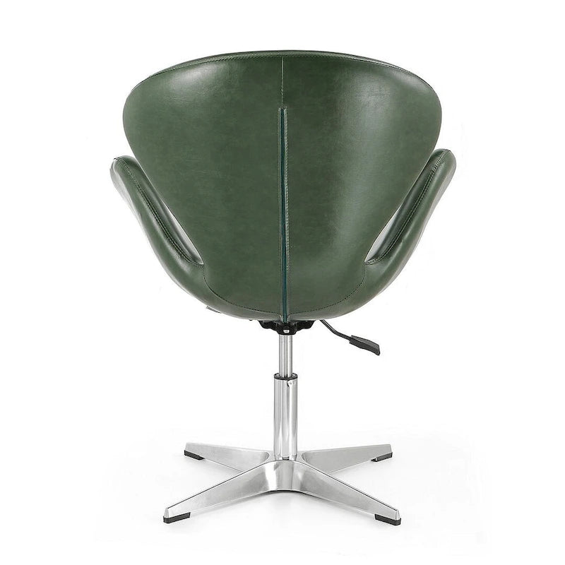 Fauteuil pivotant réglable chromé Manhattan Comfort (lot de 2)