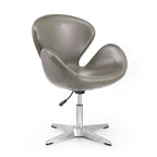Fauteuil pivotant réglable chromé Manhattan Comfort (lot de 2)