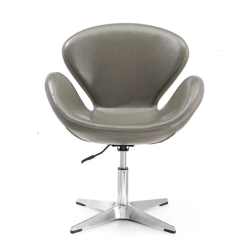 Fauteuil pivotant réglable chromé Manhattan Comfort (lot de 2)
