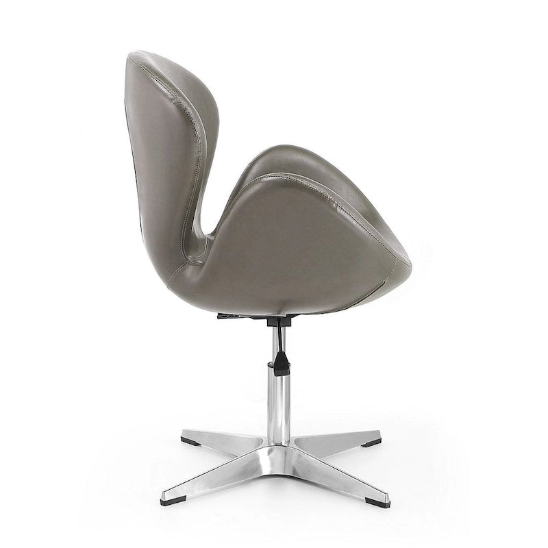 Fauteuil pivotant réglable chromé Manhattan Comfort (lot de 2)