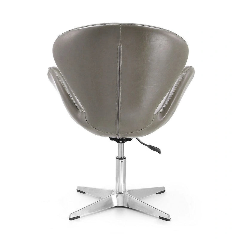 Fauteuil pivotant réglable chromé Manhattan Comfort (lot de 2)