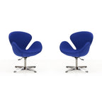 Fauteuil pivotant réglable chromé Manhattan Comfort (lot de 2)