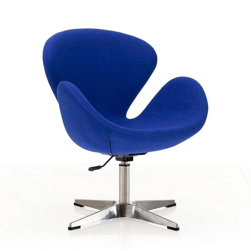 Fauteuil pivotant réglable chromé Manhattan Comfort (lot de 2)
