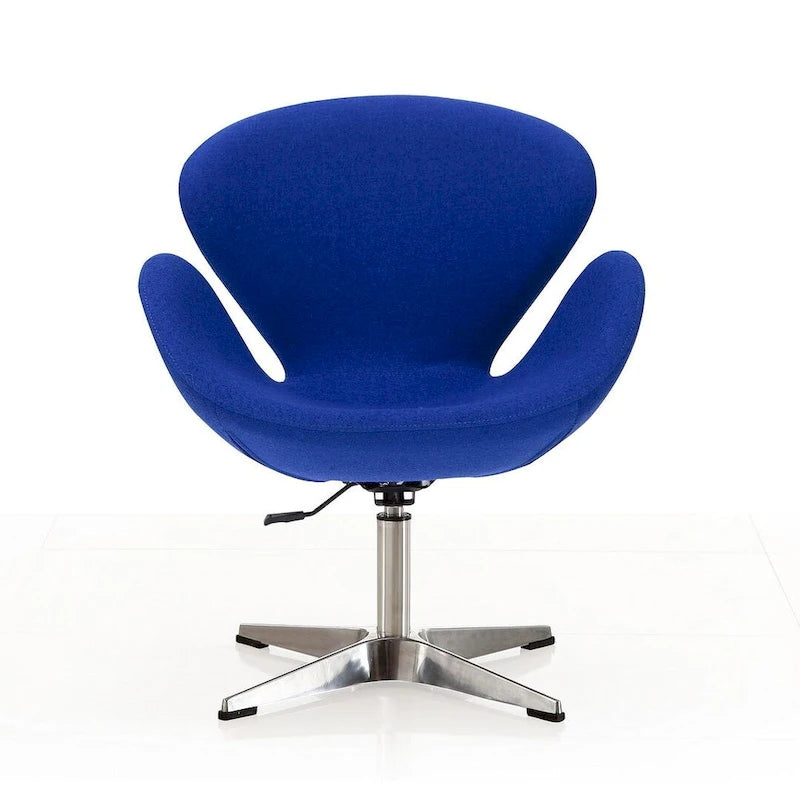 Fauteuil pivotant réglable chromé Manhattan Comfort (lot de 2)