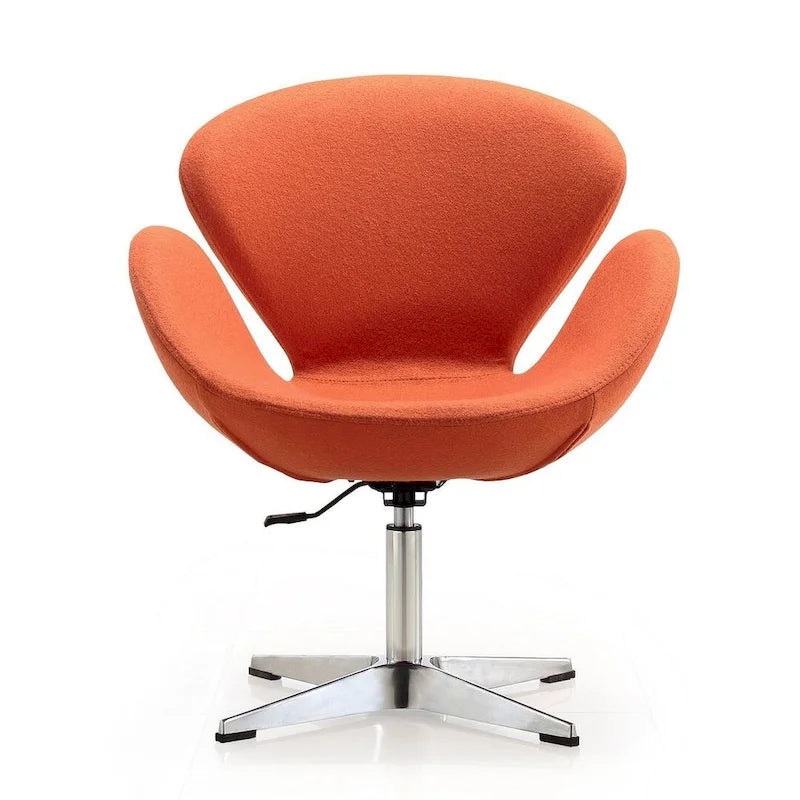 Fauteuil pivotant réglable chromé Manhattan Comfort (lot de 2)