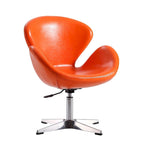 Fauteuil pivotant réglable chromé Manhattan Comfort (lot de 2)