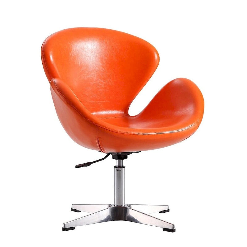 Fauteuil pivotant réglable chromé Manhattan Comfort (lot de 2)