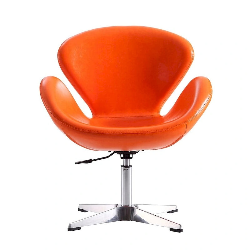 Fauteuil pivotant réglable chromé Manhattan Comfort (lot de 2)