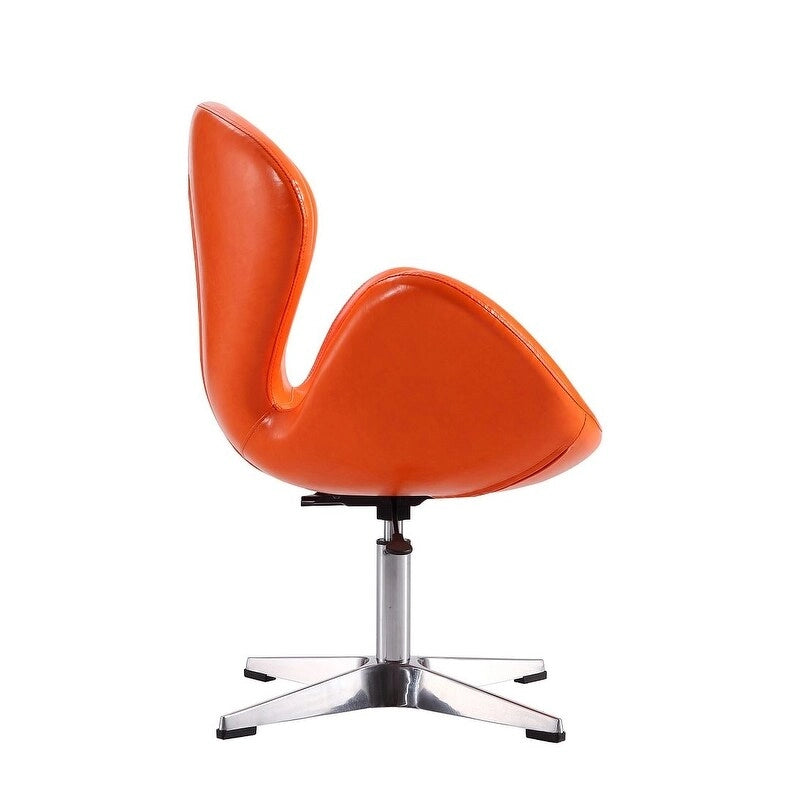 Fauteuil pivotant réglable chromé Manhattan Comfort (lot de 2)